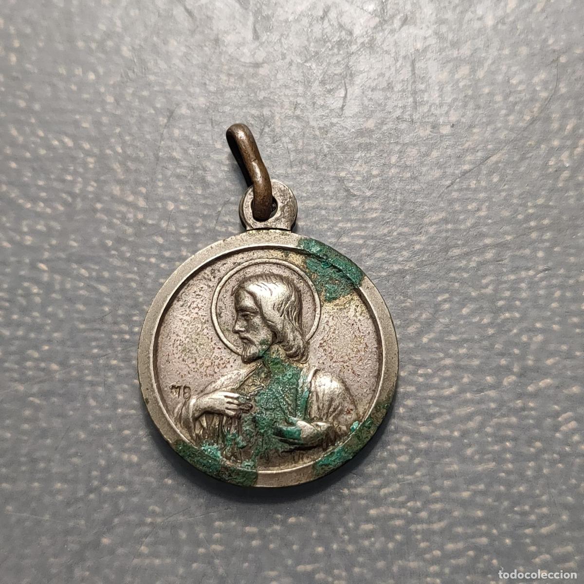 Antig&uuml;edades: MEDALLA RELIGIOSA OLVERA CADIZ NUESTRA SE&Ntilde;ORA REMEDIOS SAGRADO CORAZON DE JESUS