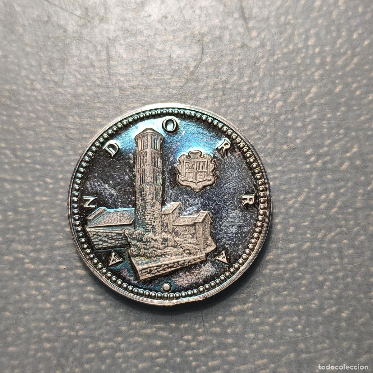 Antig&uuml;edades: MEDALLA RELIGIOSA ANDORRA VIRGEN MARE DE DEU DEL REMEI SANTA COLOMA PLATA