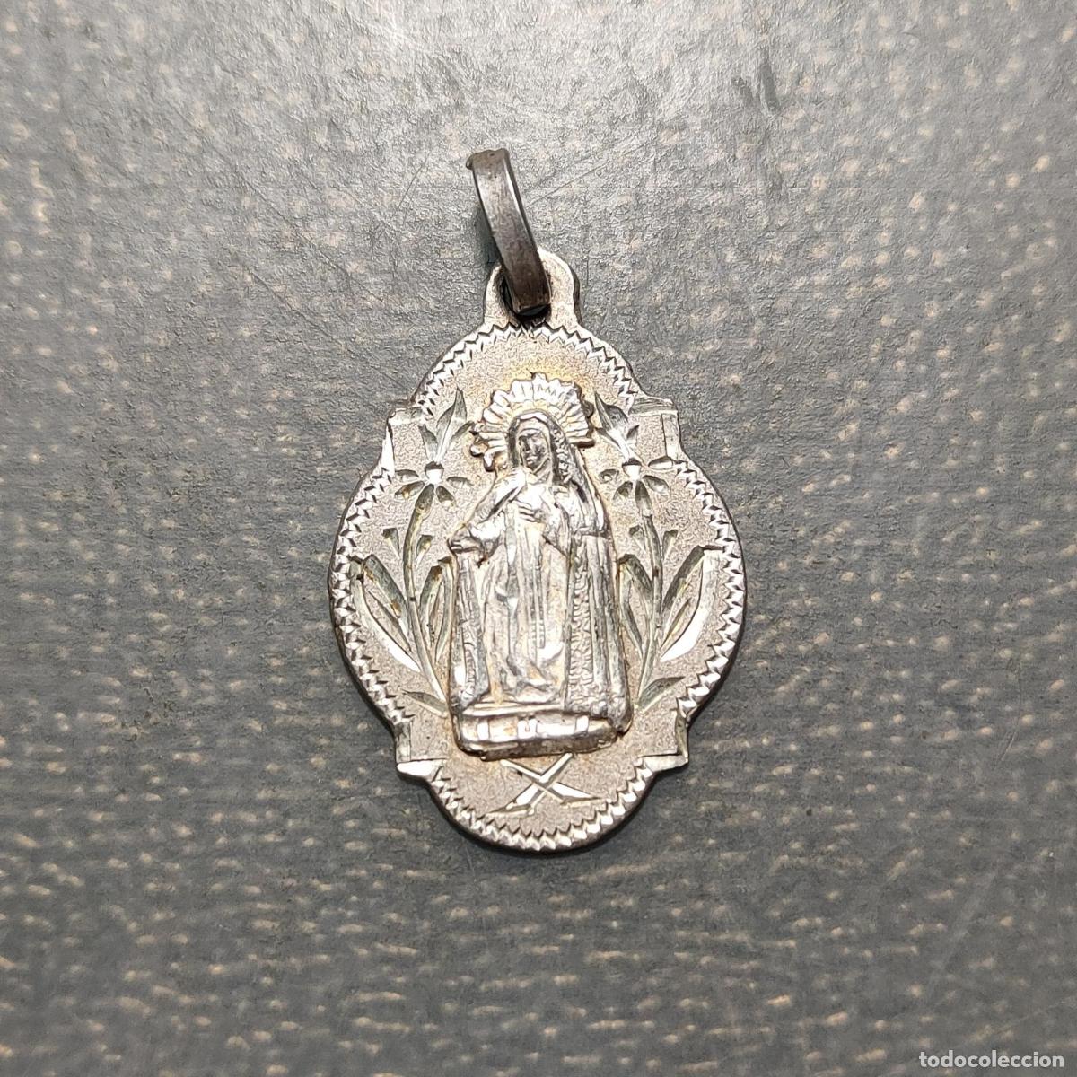 Antig&uuml;edades: MEDALLA RELIGIOSA AVILA SANTA TERESA DE JESUS PLATA