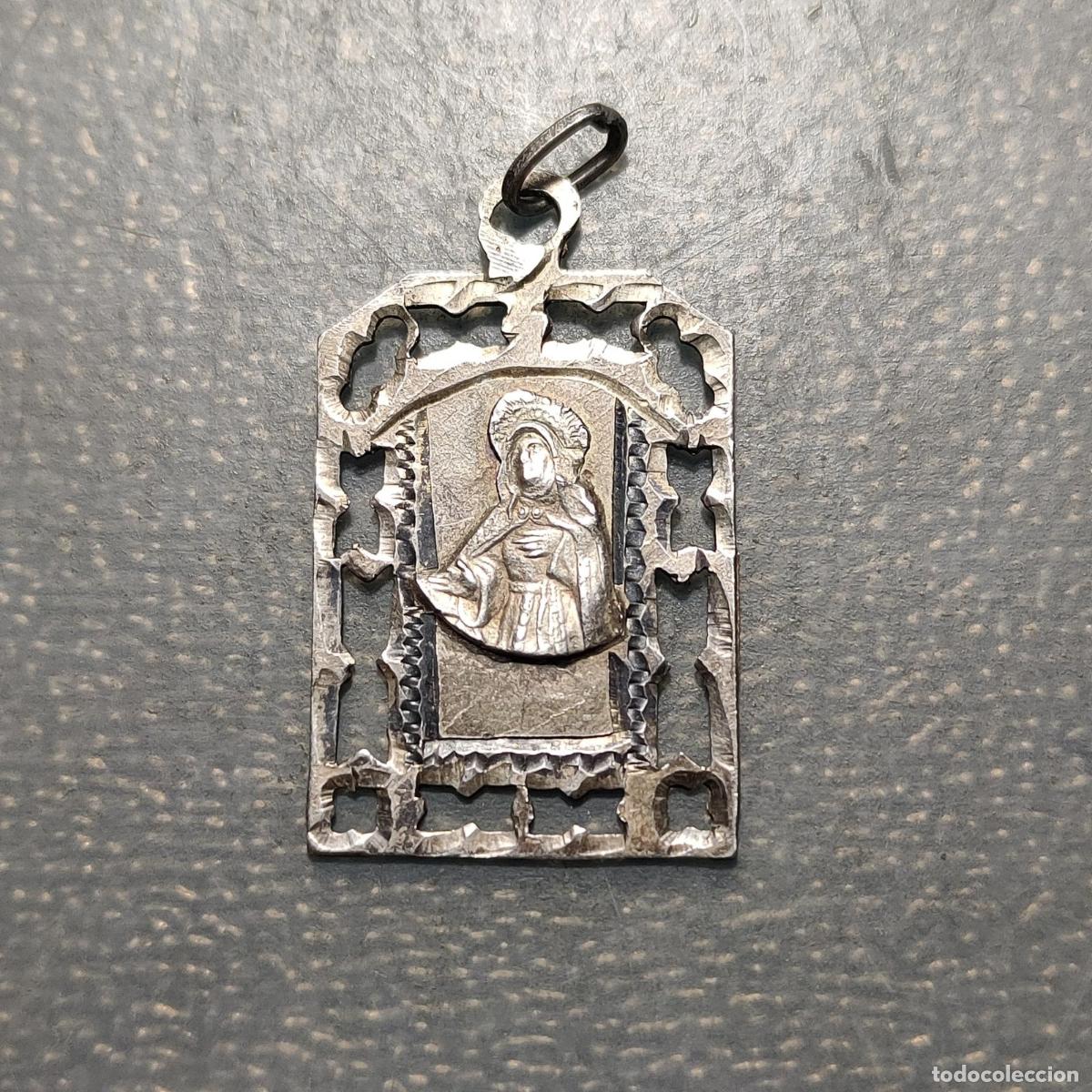 Antig&uuml;edades: MEDALLA RELIGIOSA AVILA SANTA TERESA DE JESUS RDO DE AVILA MEDALLA CALADA PLATA