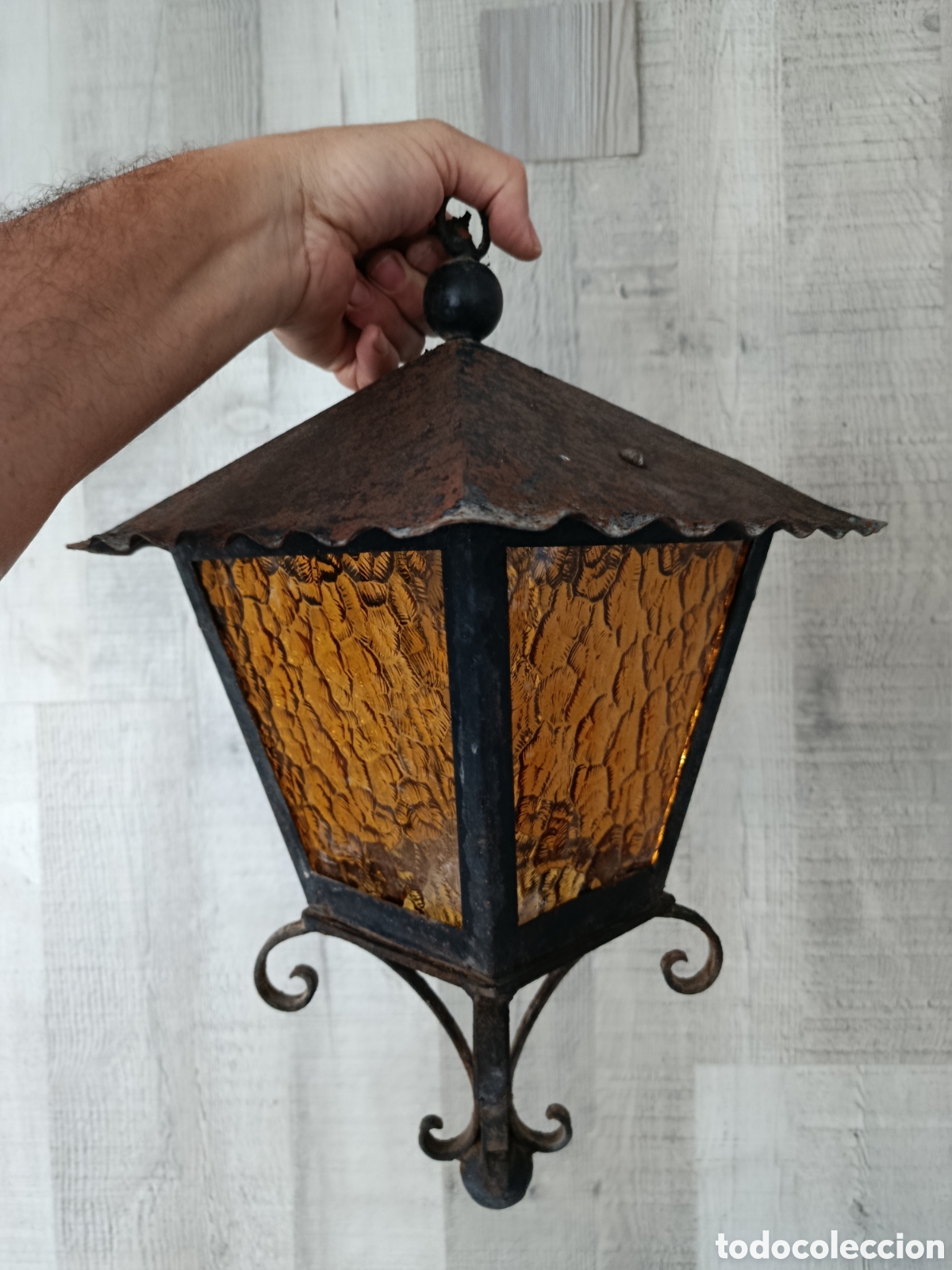 Antig&uuml;edades: ANTIGUO FAROL DE FORJA. - Foto 2