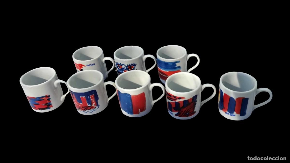 Antiques: LOTE 8 TAZAS DE CAF&Eacute; PORCELANA - FC BARCELONA - COLECCIONISMO BAR&Ccedil;A - VINTAGE A&Ntilde;OS 70/80