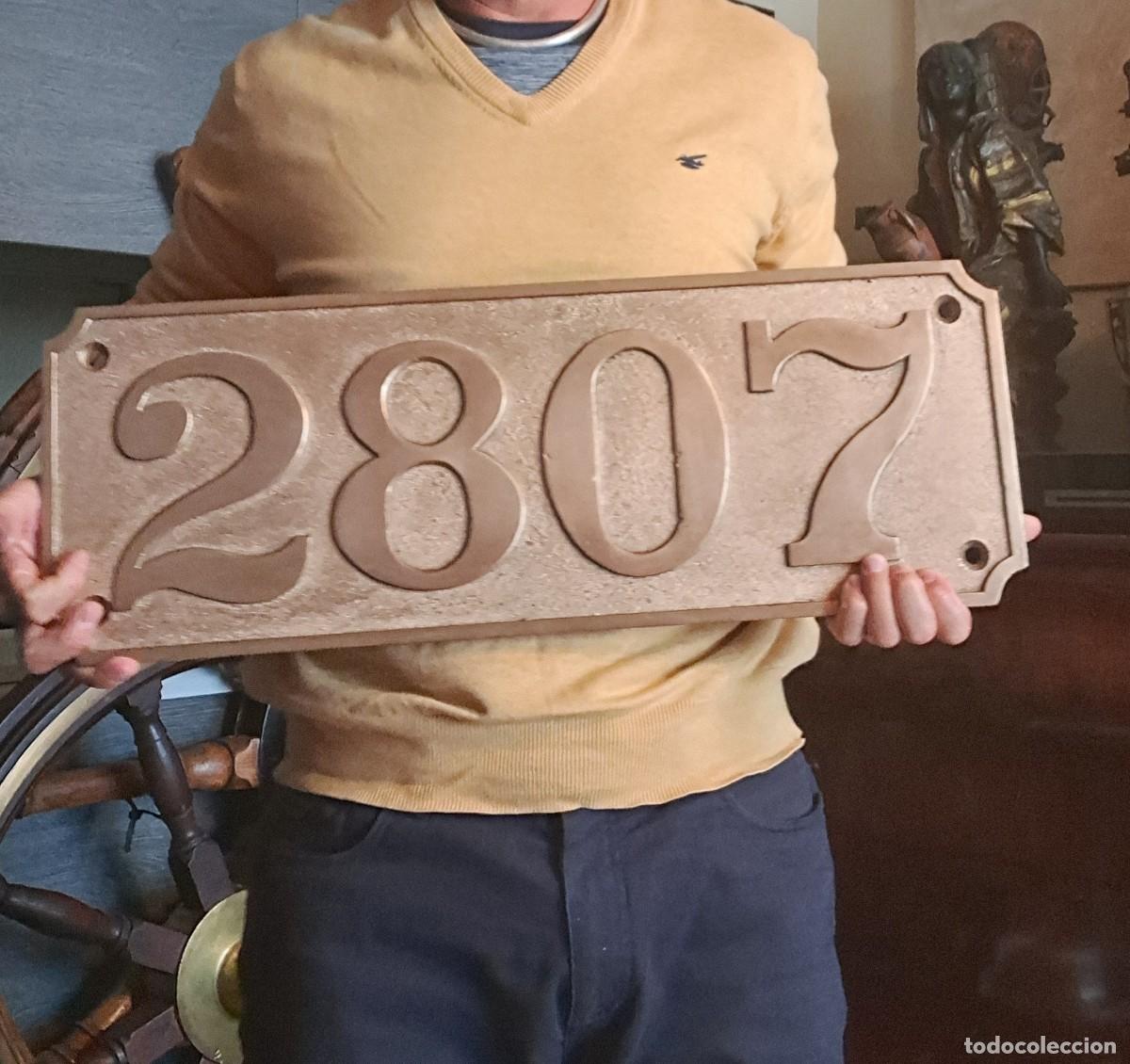 Antig&uuml;edades: Placa original de locomotora de bronce - Foto 1