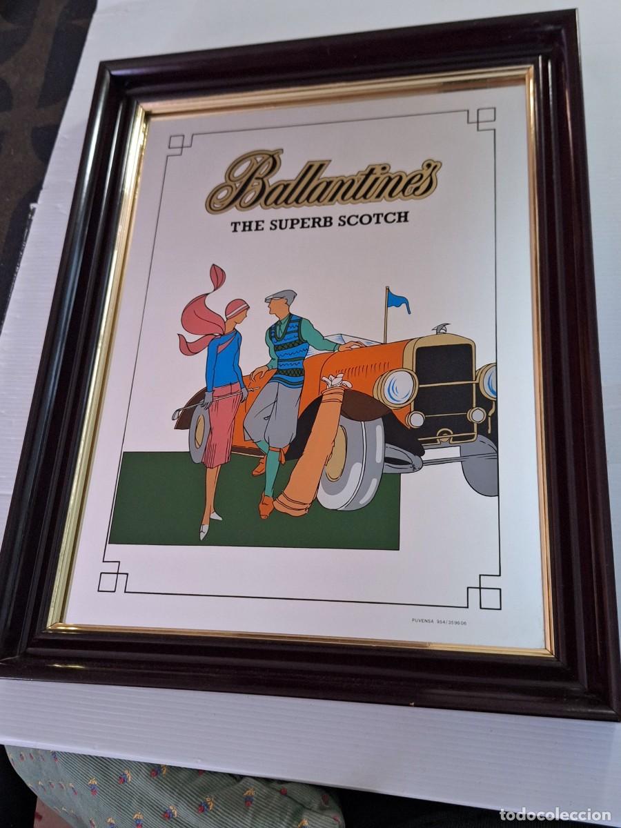 Antig&uuml;edades: ESPEJO PUBLICITARIO ANTIGUO DE BALLANTINE'S.
