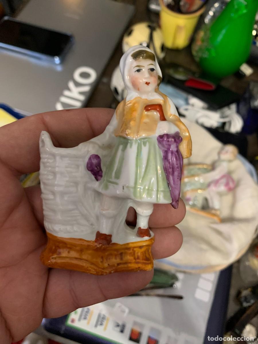 Antig&uuml;edades: palillero ni&ntilde;a porcelana antiguo