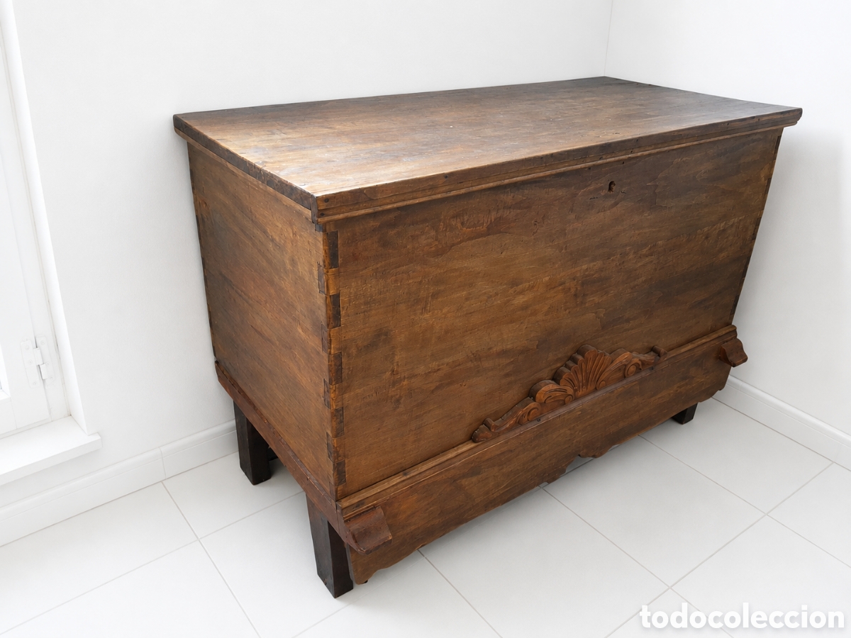 Antig&uuml;edades: Baul arca de madera restaurado mueble antiguo - Foto 1