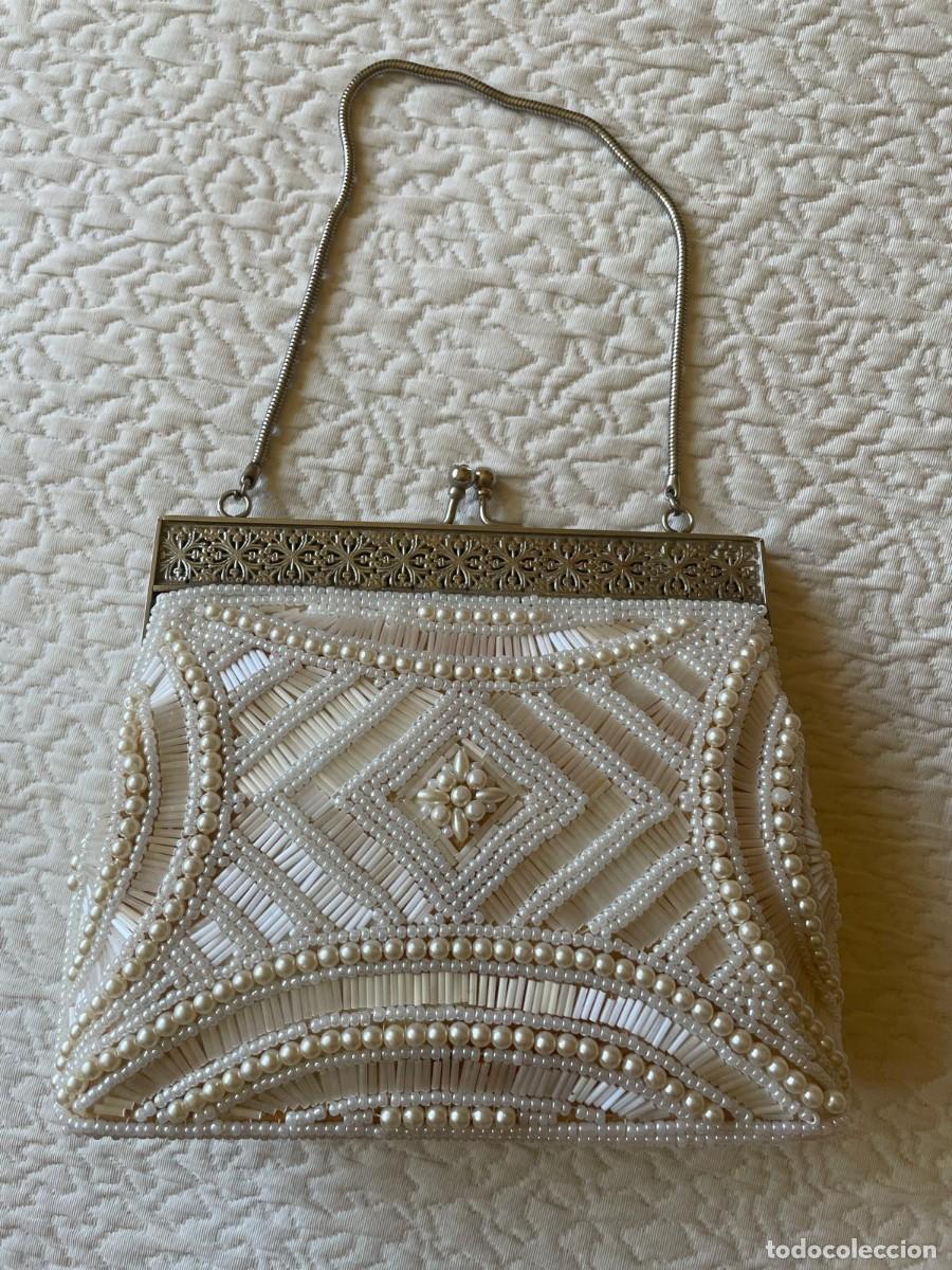 Antig&uuml;edades: Bolso vintage Delill de cuentas y perlas &ndash; estilo Art D&eacute;co
