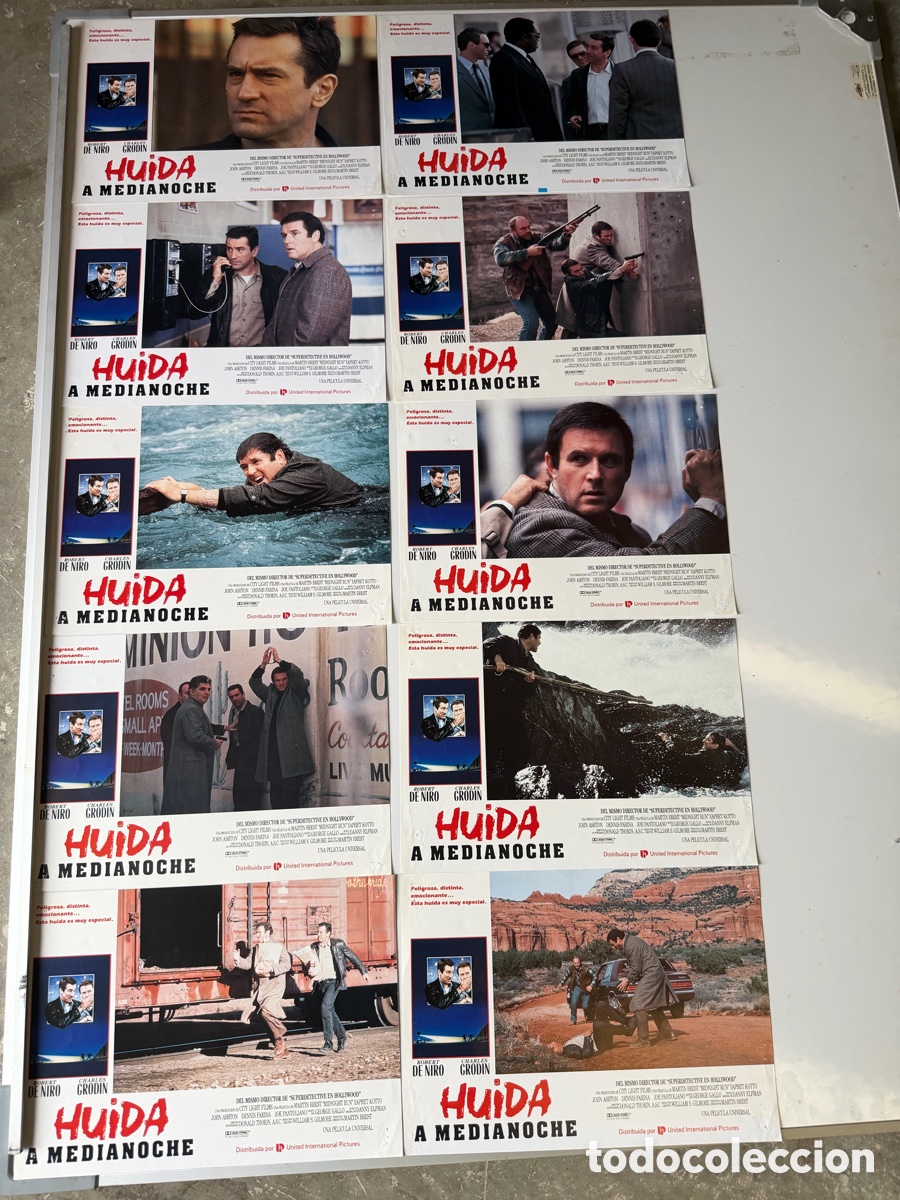 Antig&uuml;edades: Lote 10 Fotocromos Cine Huida a Medianoche