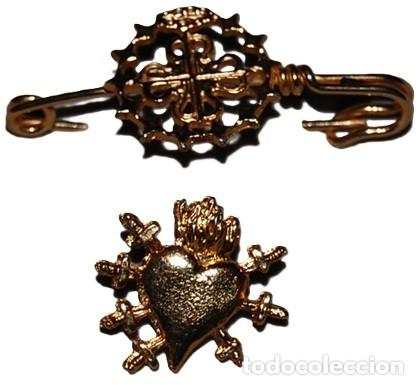 Antig&uuml;edades: LOTE DE ALFILAR DE CORBATA HERMANDAD DE LA ESTRELLA DE MALAGA + PINS SERVITAS DOLOROSA SIETE ESPADAS