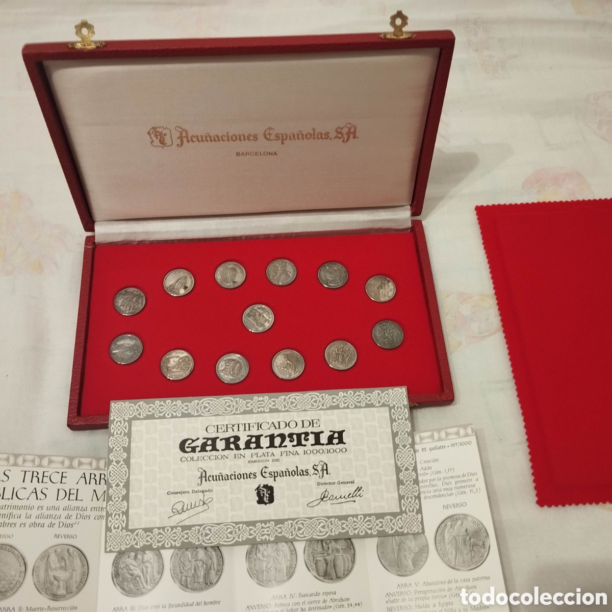 Antig&uuml;edades: Set 13 Arras B&iacute;blicas del Matrimonio en Plata 1967 completo
