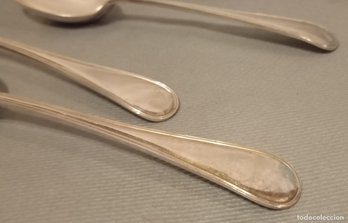 Antig&uuml;edades: 4 Cucharas Walker & Hall Plateadas - Foto 3