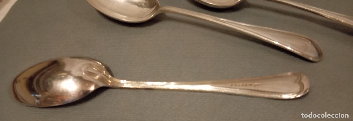 Antig&uuml;edades: 4 Cucharas Walker & Hall Plateadas - Foto 5