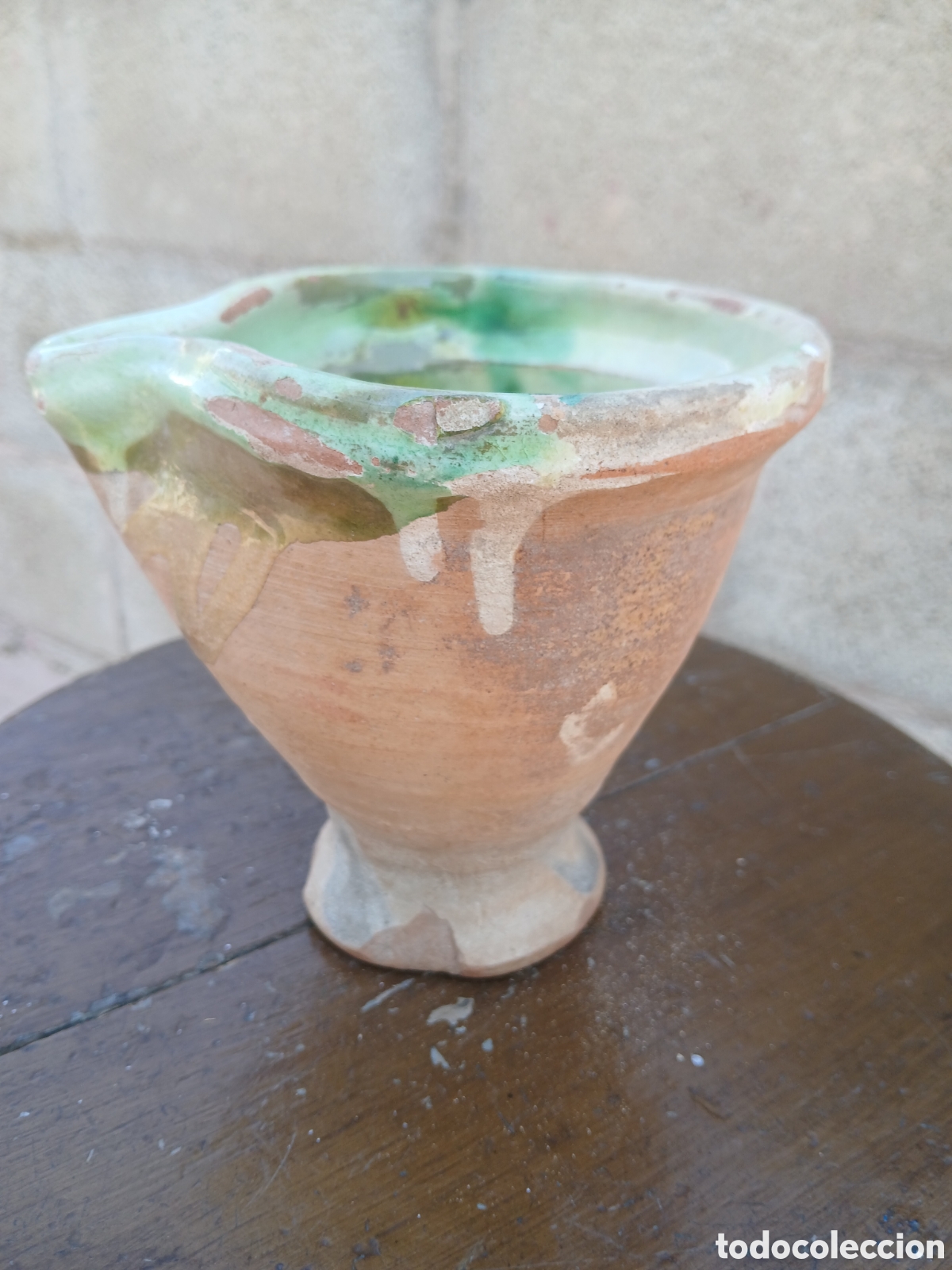 Antig&uuml;edades: ANTIGUO MORTERO DE CERAMICA VIDRIADA DE NIJAR.