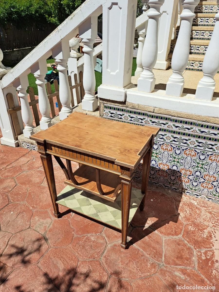 Antig&uuml;edades: Mesa auxiliar Art Deco madera - Foto 3