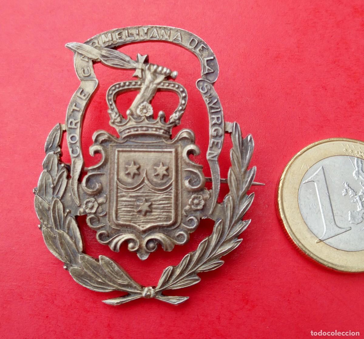 Antig&uuml;edades: Insigina Alfiler Broche Corte Carmelita de la Virgen del Carmen. Carmelo.