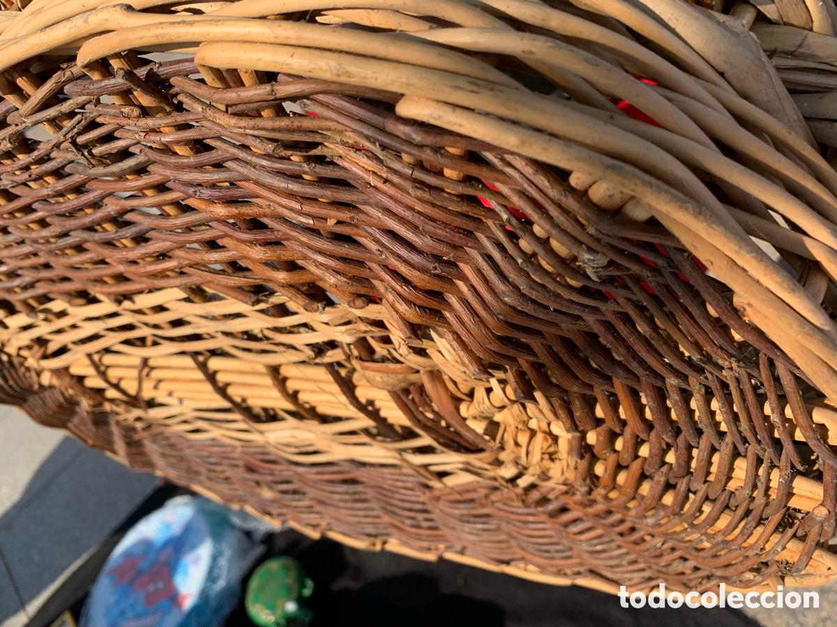 Antig&uuml;edades: Cesta mimbre grande camarones - Foto 3