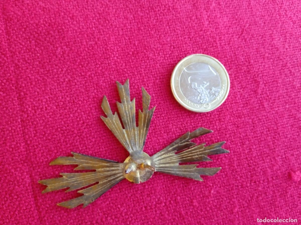 Antig&uuml;edades: Potencias Aureola Corona resplandor de metal para figura religiosa