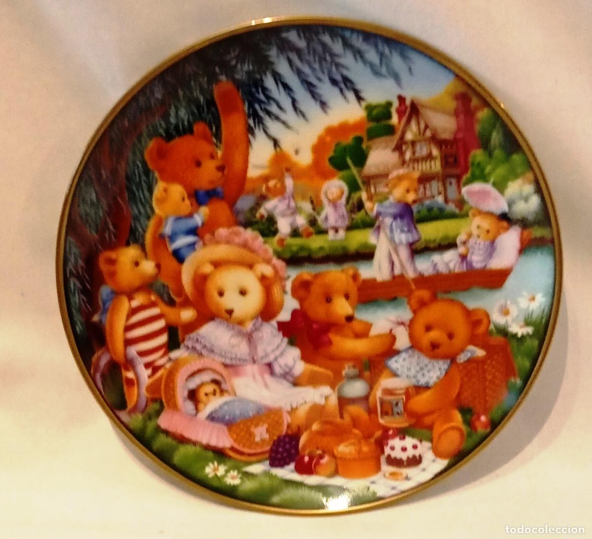 Antig&uuml;edades: Plato Porcelana Franklin Mint Ositos