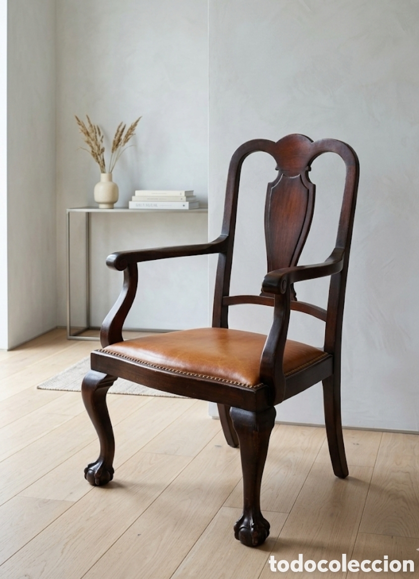 Antig&uuml;edades: Trono Antiguo de &Eacute;poca &ndash; Artesanal Macizo