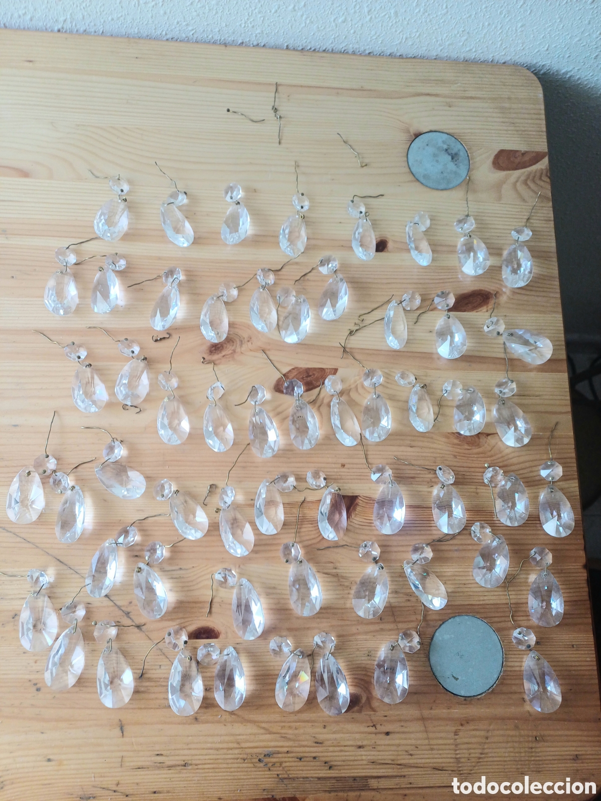 Antiques: LOTE L&Aacute;GRIMAS DE CRISTAL PARA L&Aacute;MPARA COLGANTE