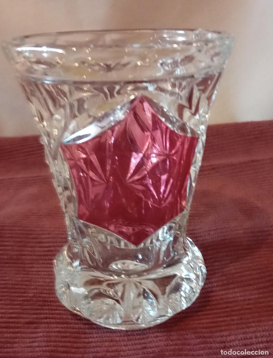 Antig&uuml;edades: Jarr&oacute;n cristal tallado rub&iacute;. - Foto 2