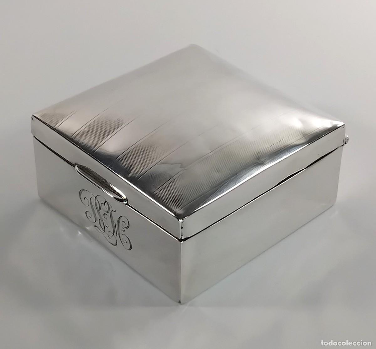 Antig&uuml;edades: 925/1000 Plata. Caja para cigarrillos