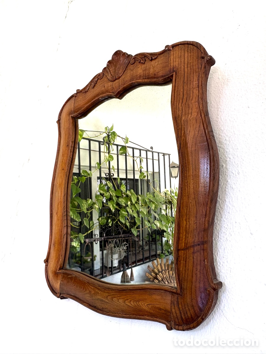 Antig&uuml;edades: ESPEJO ANTIGUO MADERA TALLADA - Foto 10