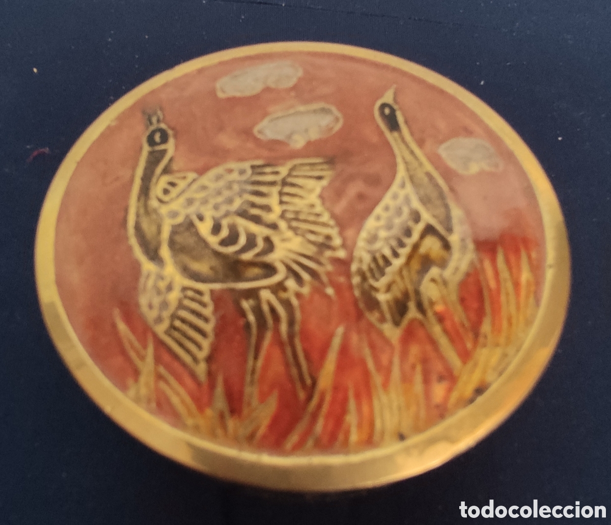 Antig&uuml;edades: Caja de metal esmaltado - Foto 1