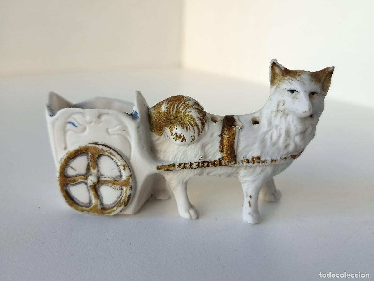Antig&uuml;edades: Palillero de biscuit Art Noveau