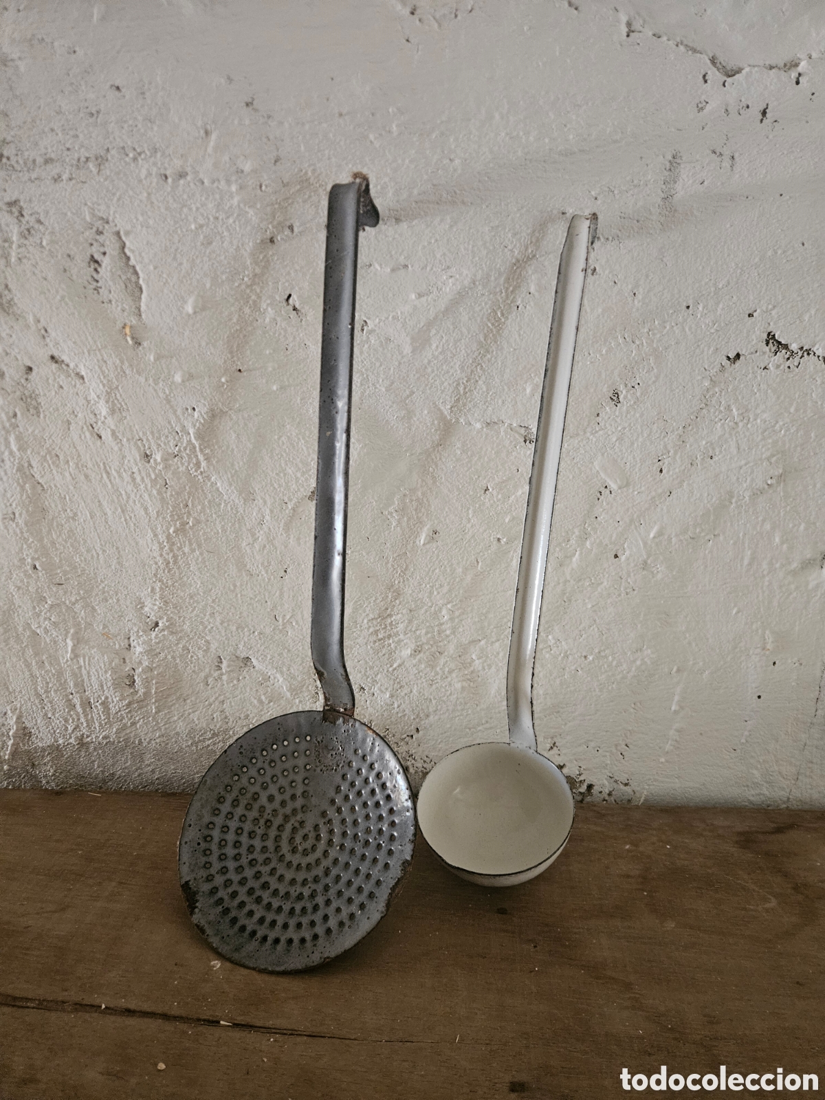 Antig&uuml;edades: Antiguo cuchar&oacute;n y espumadera - Foto 1