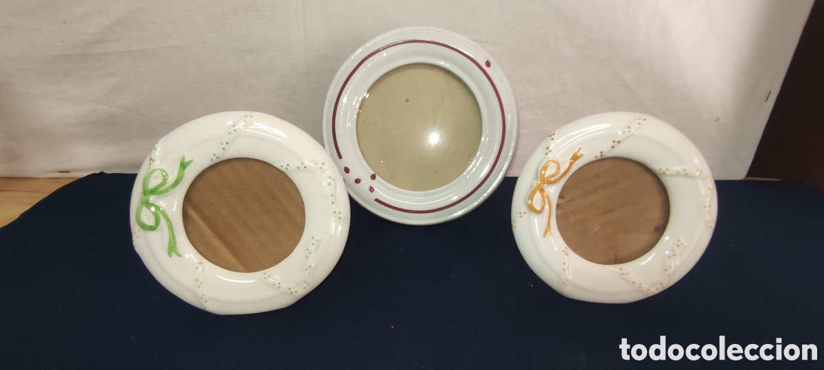 Antig&uuml;edades: Conjunto 3 marcos de ceramica - Foto 2