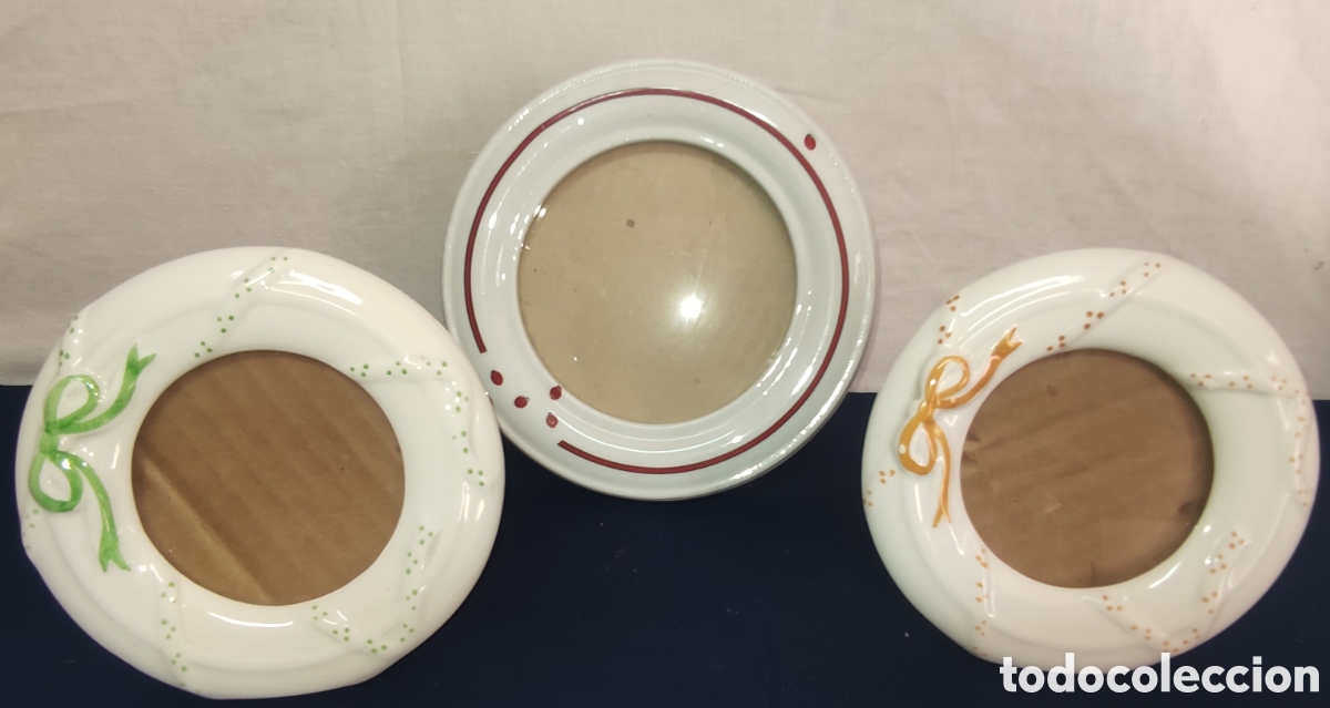Antig&uuml;edades: Conjunto 3 marcos de ceramica - Foto 1