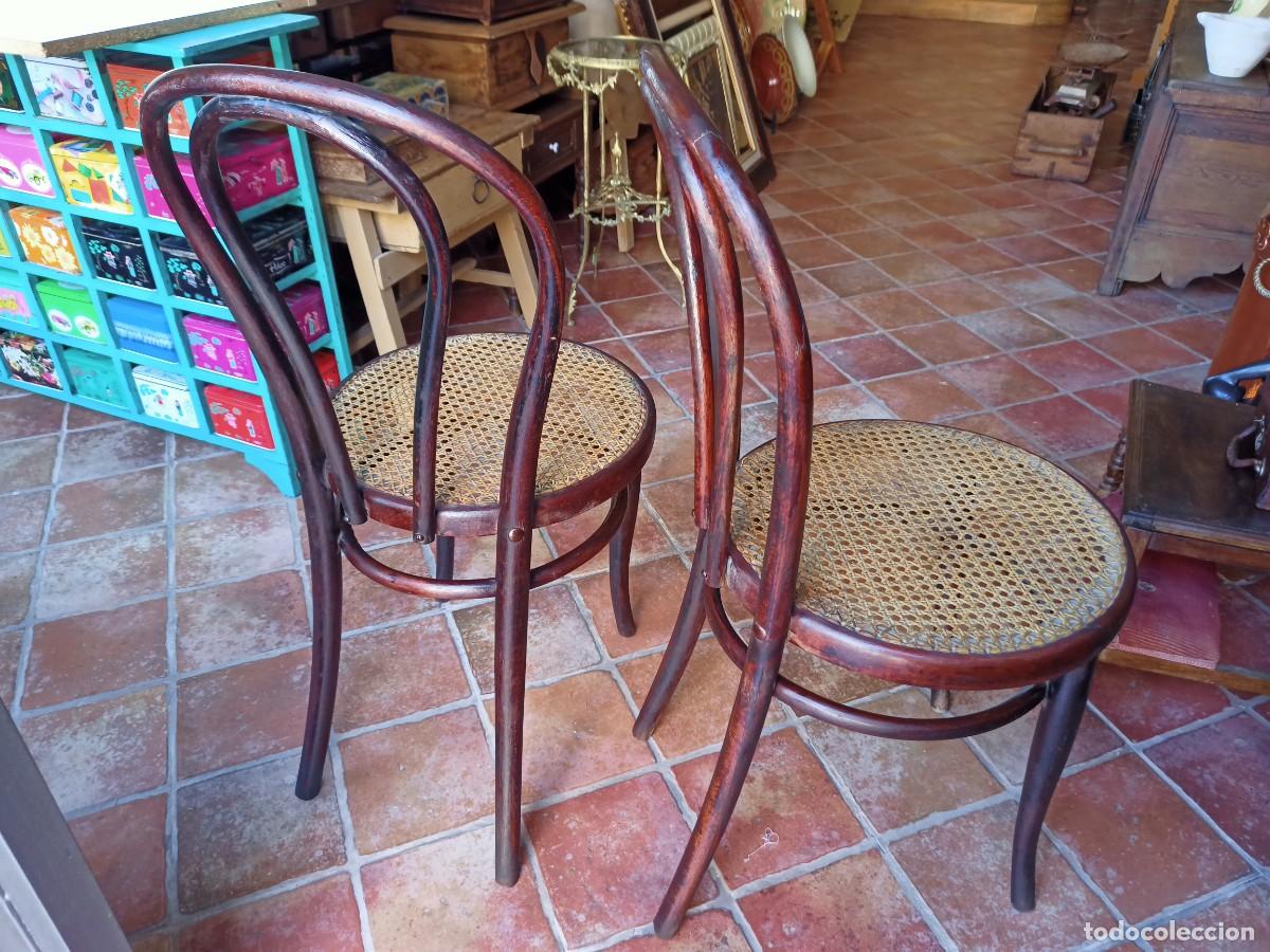 Antig&uuml;edades: Pareja de sillas thonet - Foto 2