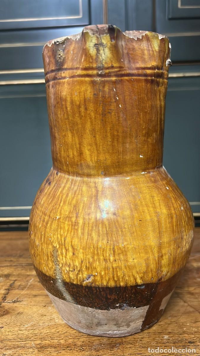 Antig&uuml;edades: JARRA VINATERA ANTIGUA VIDRIADA LA&Ntilde;ADA ZONA DE TOLEDO 22 CMS. DE ALTURA