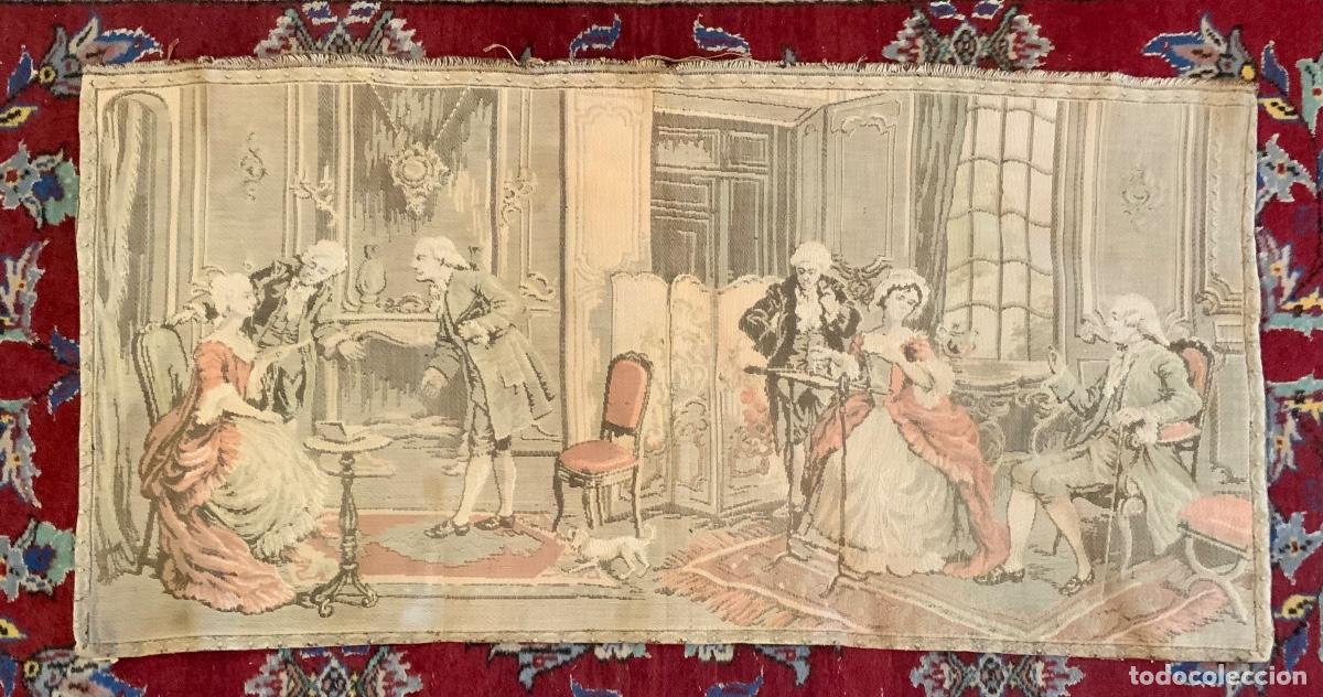 Antig&uuml;edades: TAPIZ ESTILO LUIS XVI DE PP O MEDIADOS DE SIGLO XX