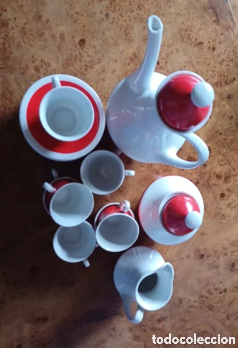 Antig&uuml;edades: Juego de caf&eacute; de cer&aacute;mica Silvestre