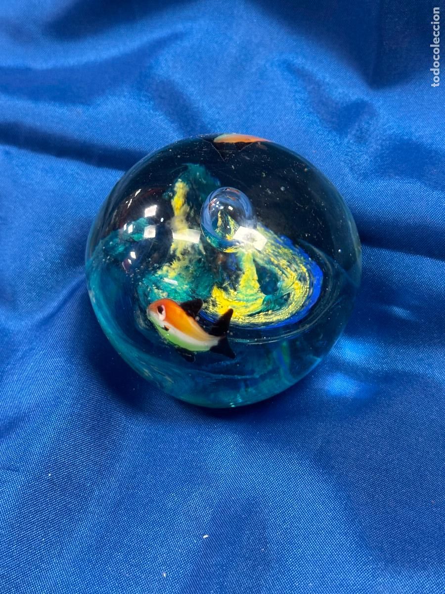 Antig&uuml;edades: INTERESANTE PISAPAPELES VINTAGE EN CRISTAL MURANO 515 GR