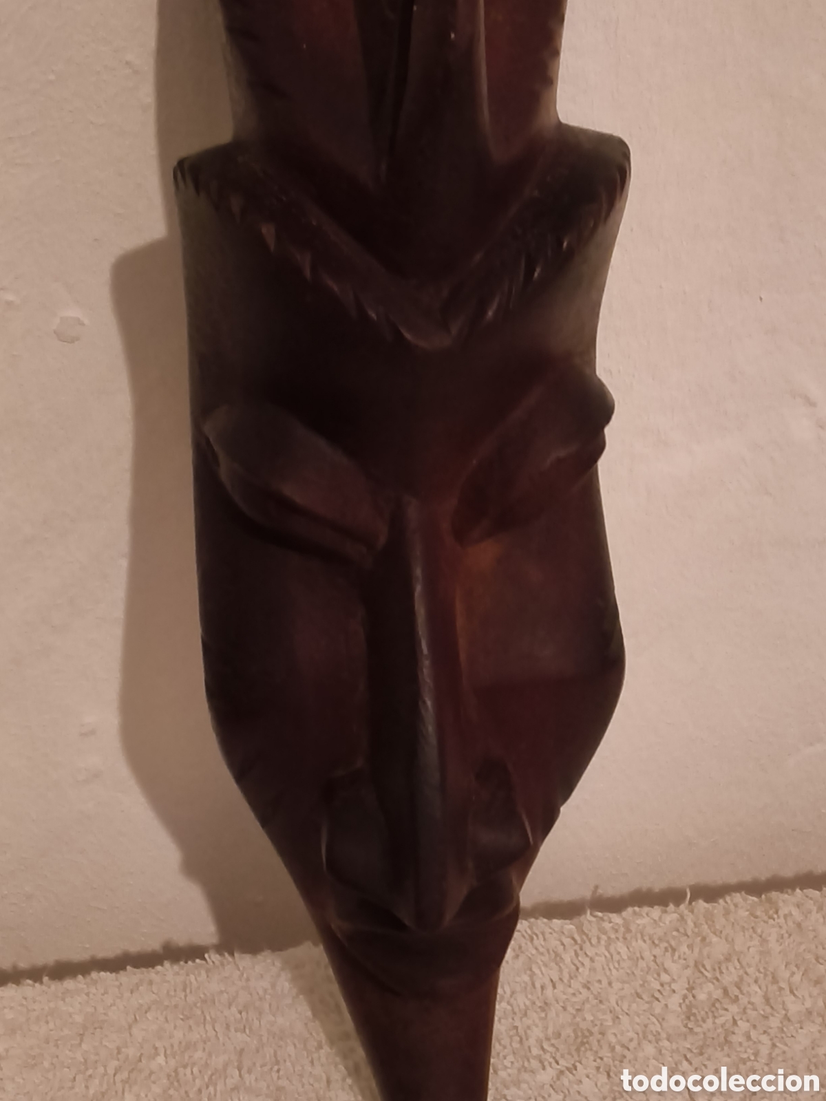 Antig&uuml;edades: Figura de madera tallada a mano - Foto 2