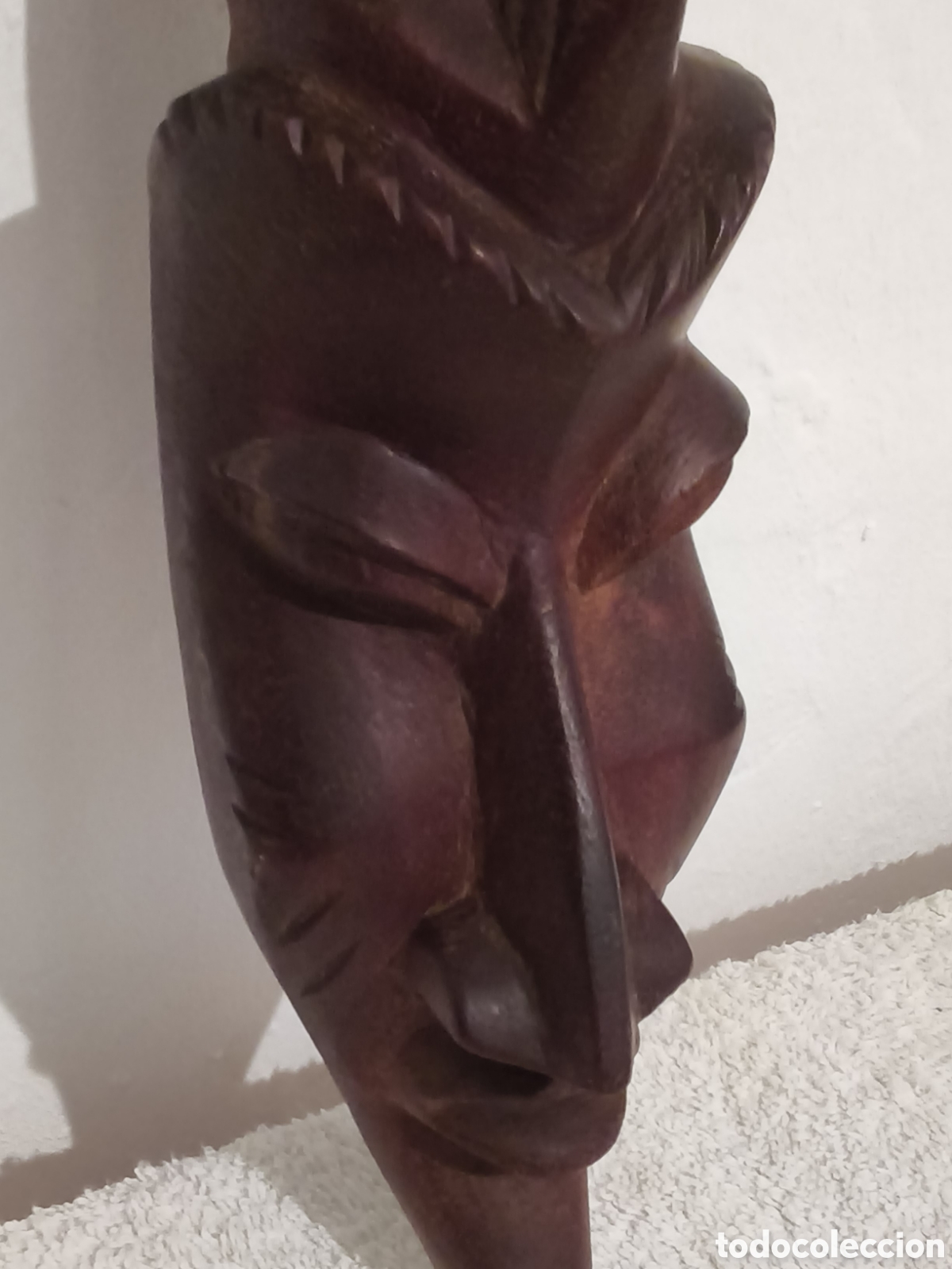 Antig&uuml;edades: Figura de madera tallada a mano - Foto 3
