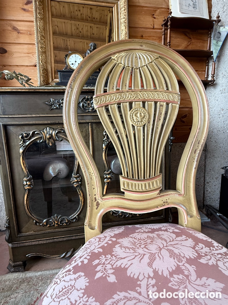 Antig&uuml;edades: Pareja de sillas tipo &ldquo;Montgolfier&rdquo; - Foto 5