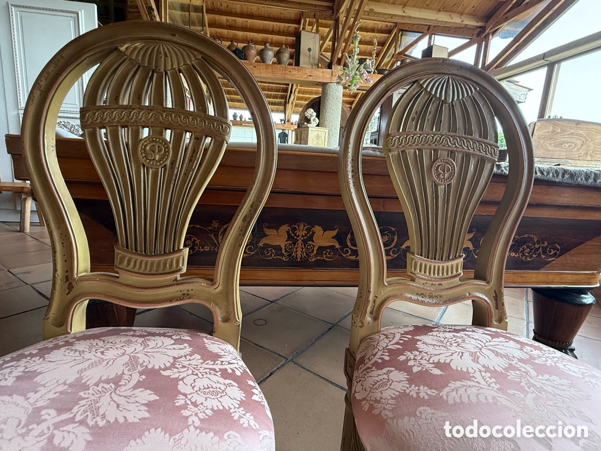 Antig&uuml;edades: Pareja de sillas tipo &ldquo;Montgolfier&rdquo; - Foto 10