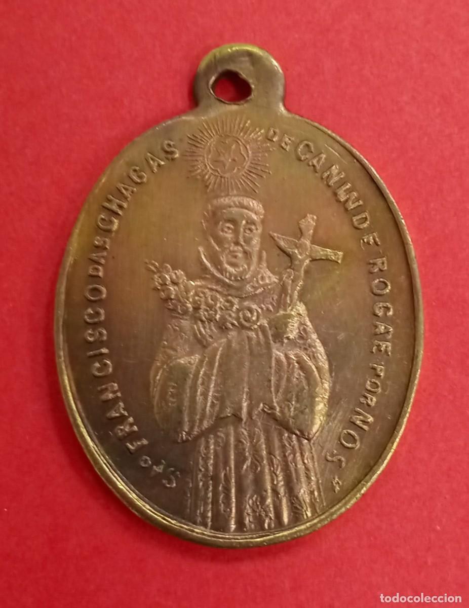 Antig&uuml;edades: Medalla Siglo XIX San Francisco. Llagas del Milagro. Jesuitas.