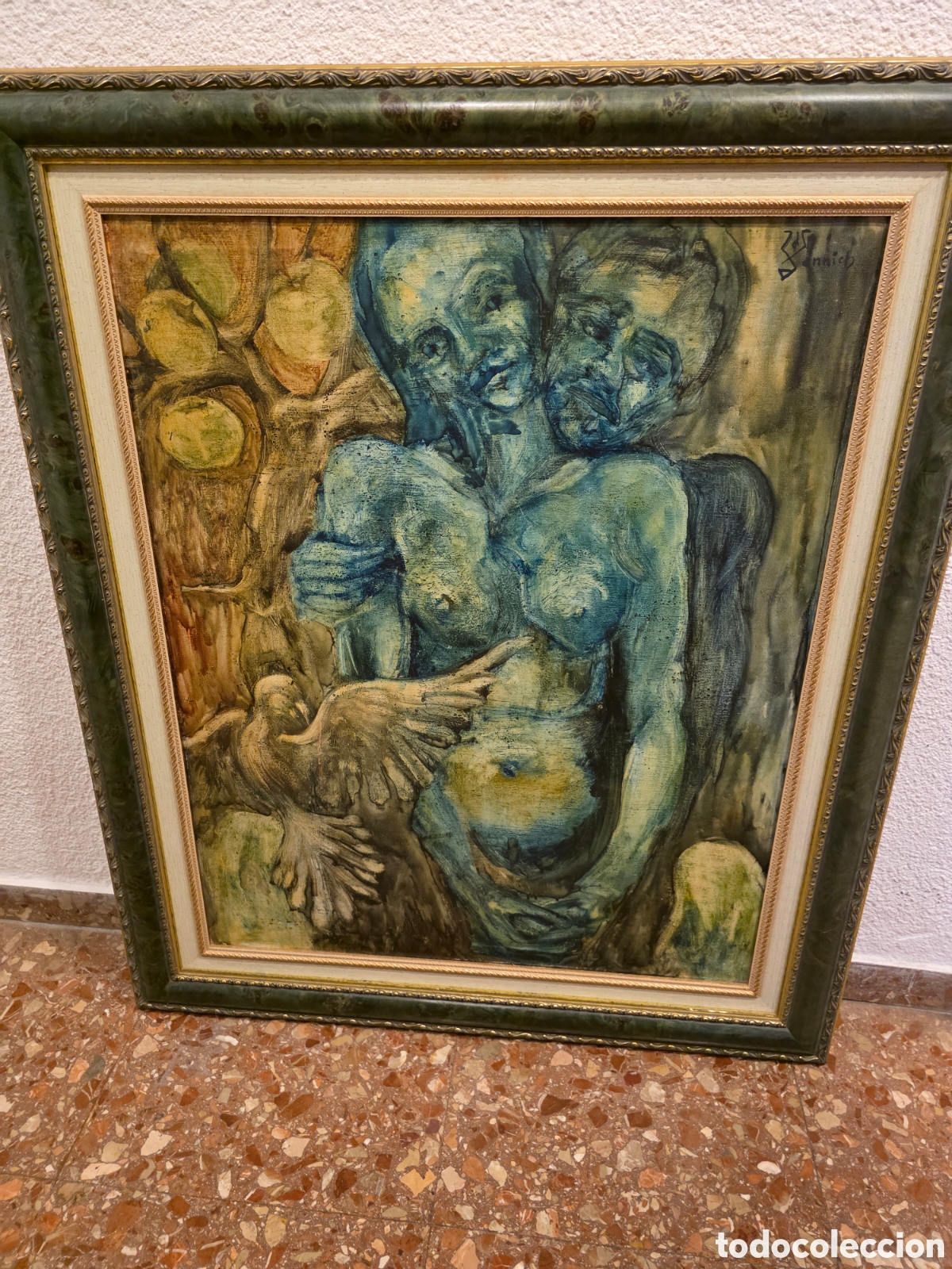 Antig&uuml;edades: Oleo al lienzo de 1974 La virginidad
