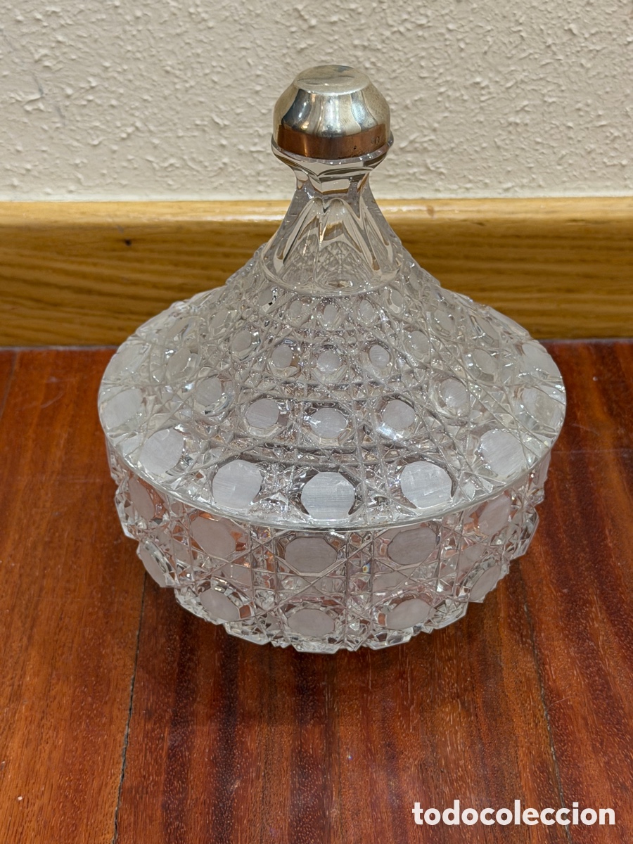 Antig&uuml;edades: Preciosa Bombonera / Joyero Vintage de Cristal Tallado