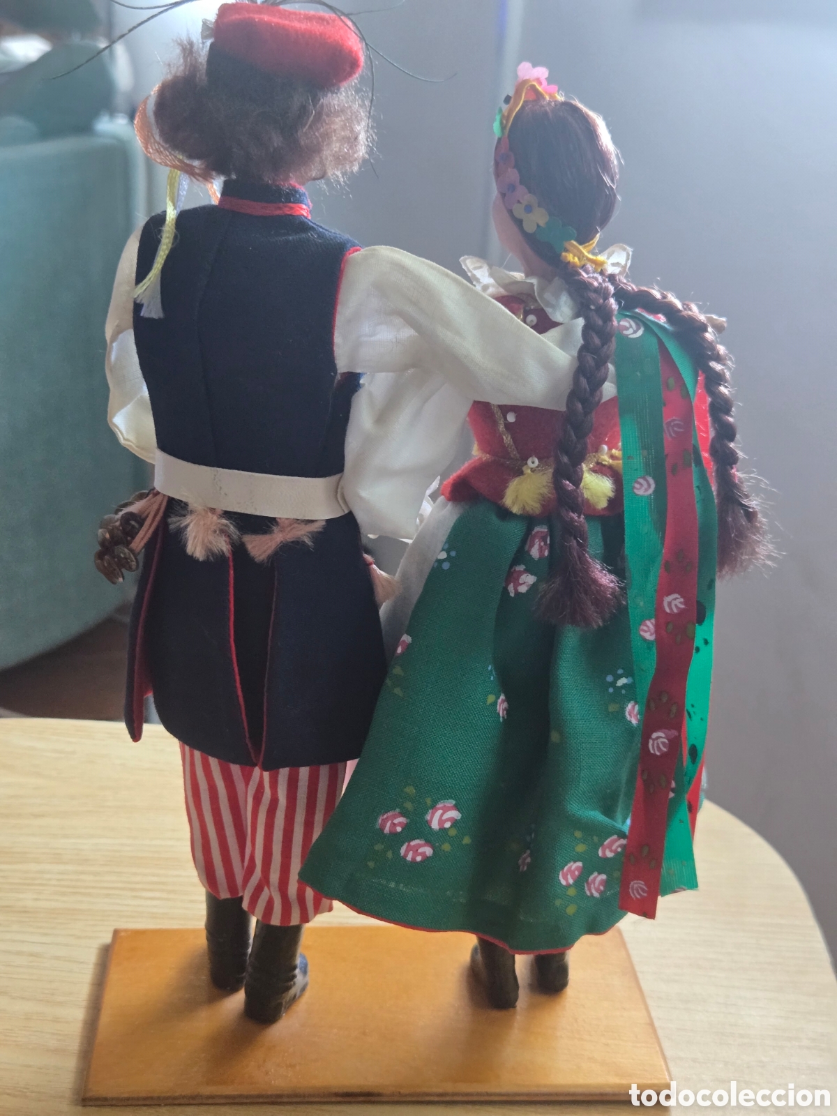 Antig&uuml;edades: Mu&ntilde;ecos pareja antigua folklore polaco - Foto 3