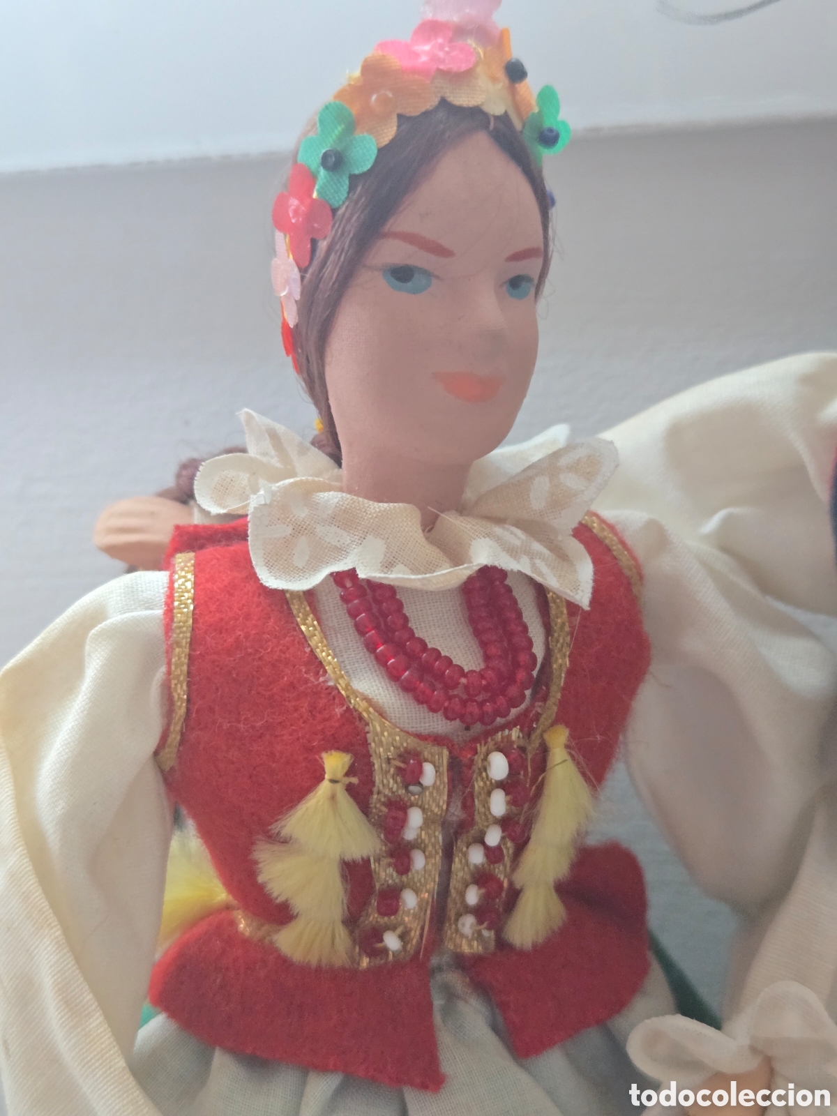 Antig&uuml;edades: Mu&ntilde;ecos pareja antigua folklore polaco - Foto 4