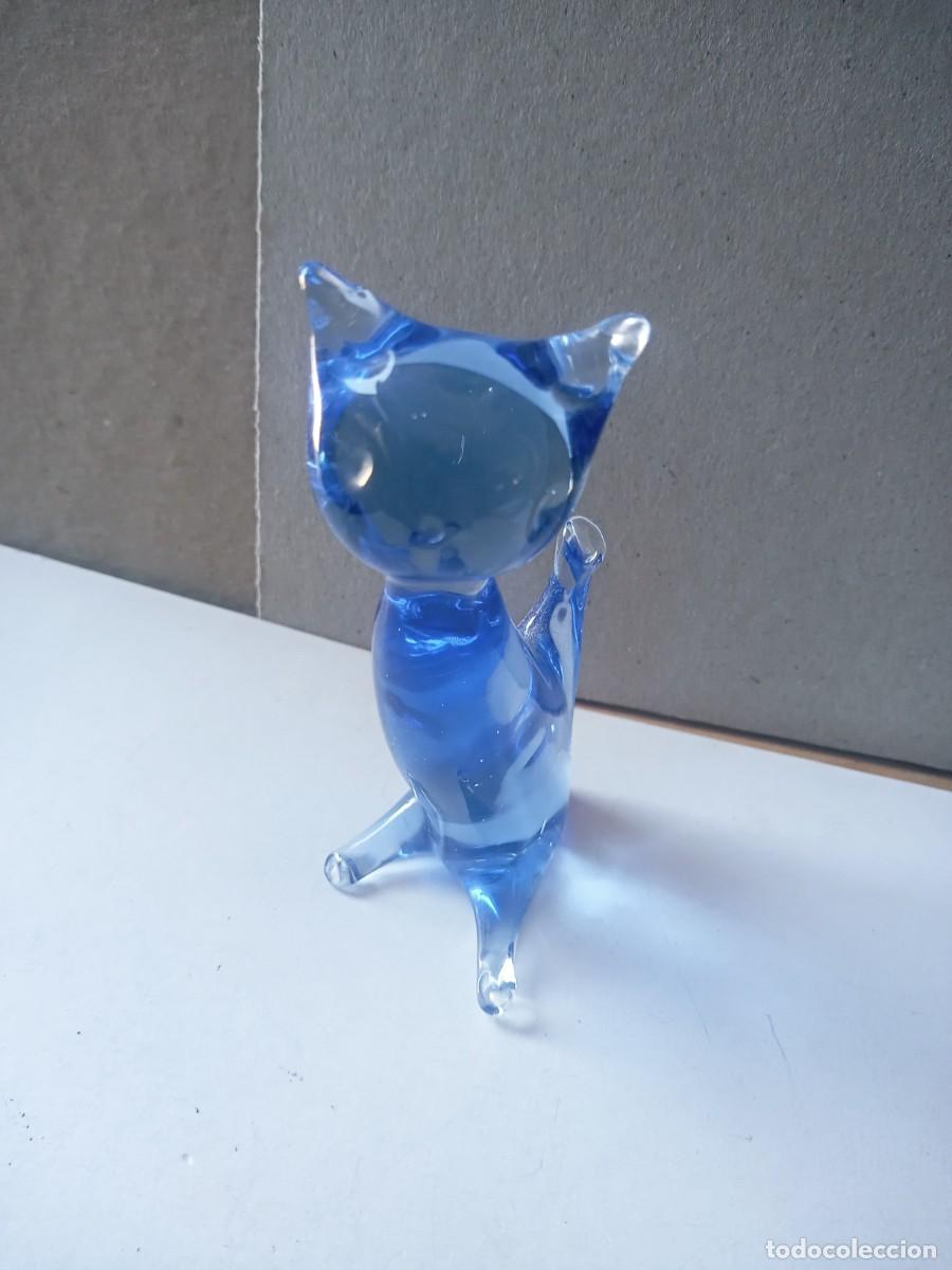 Antig&uuml;edades: BONITO GATO CRISTAL MURANO ANTIGUO