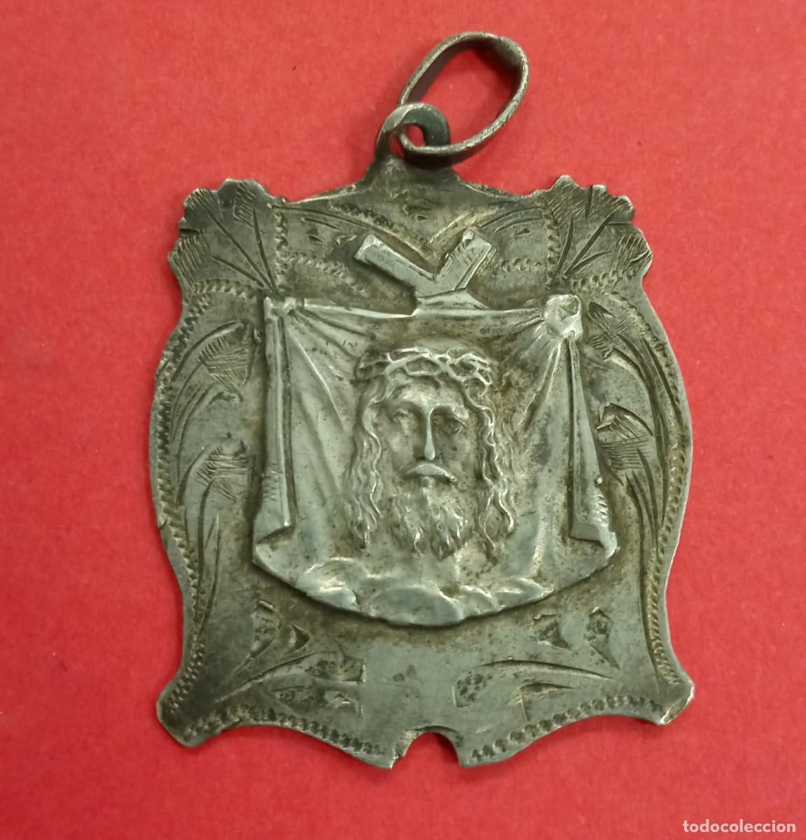 Antig&uuml;edades: Medalla Antigua Santa Faz de Alicante en Plata.