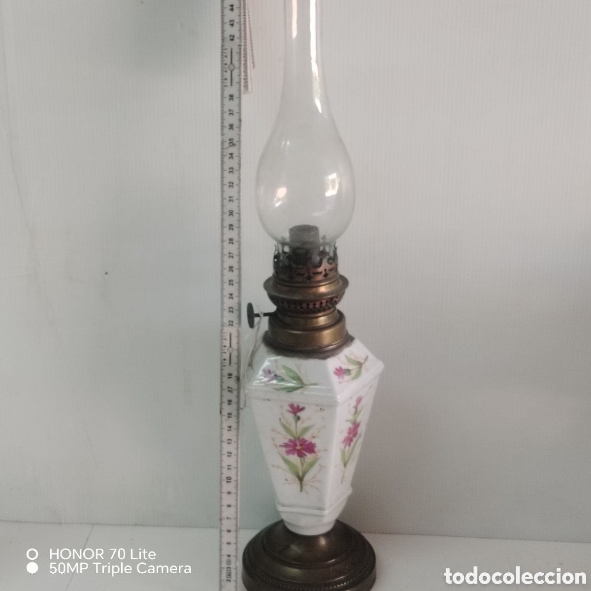 Antig&uuml;edades: Candil antiguo de porcelana - Foto 2