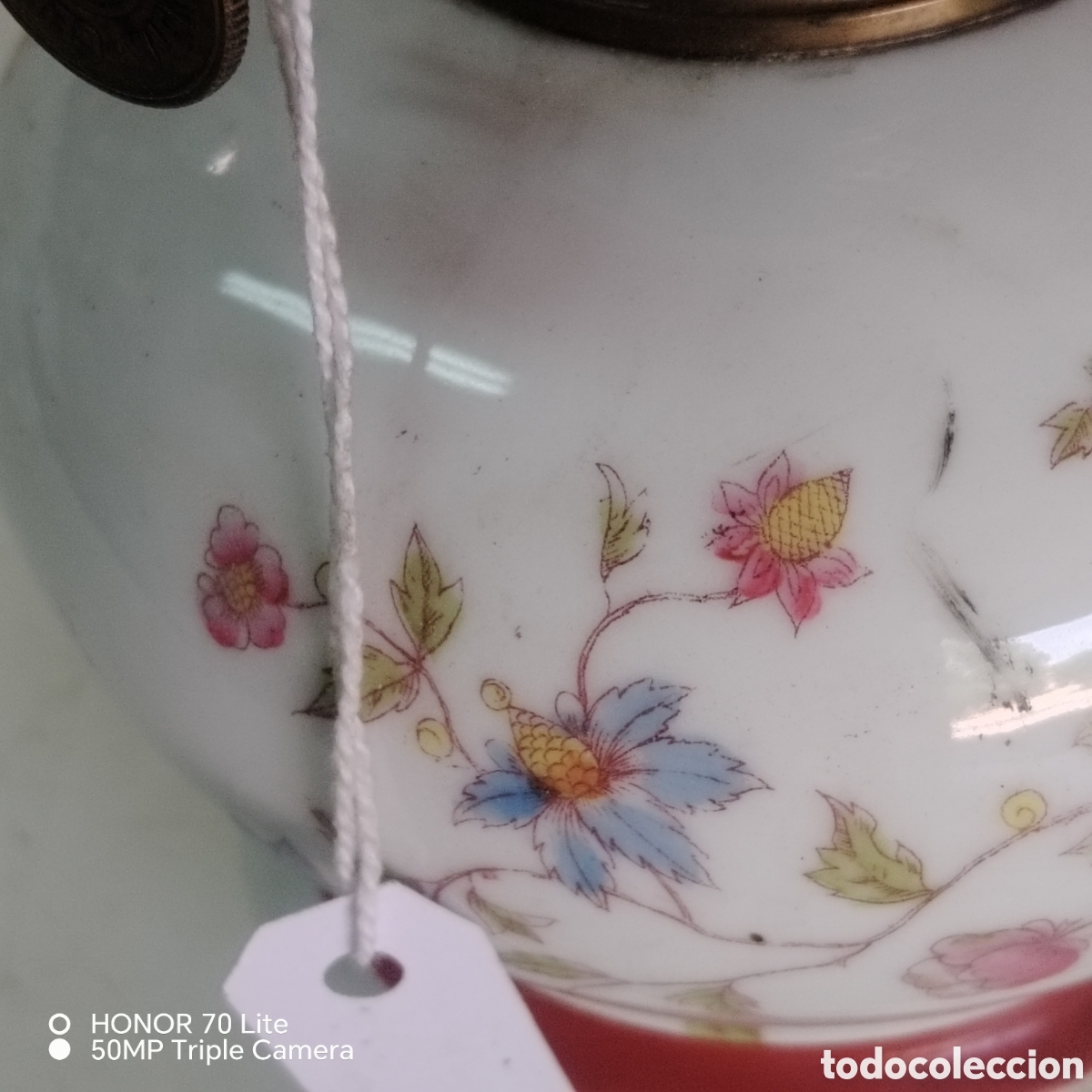 Antig&uuml;edades: Candil antiguo con tulipa - Foto 3